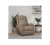 Massagestoel elektrisch kunstleer cappuccinokleurig3073801