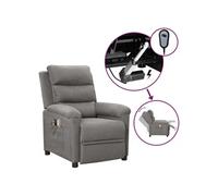 Massagestoel elektrisch stof lichtgrijs3098975