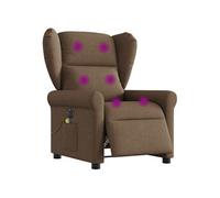 Vidaxl Fauteuil Inclinable De Massage Électrique Marron Tissu Marron