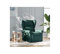 Vidaxl Fauteuil De Massage Inclinable Vert Foncé Tissu Vert