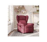 Vidaxl Fauteuil De Massage Inclinable Rouge Bordeaux Tissu Rouge