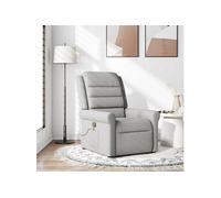 vidaXL Fauteuil de Massage inclinable Gris Nuage Tissu