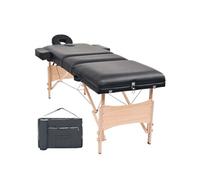 vidaXL Massagetafel inklapbaar 3 zones 10 cm dik zwart110153 Noir G