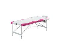 vidaXL Table de Massage Pliable Lit de Massage Banc Canapé Thérapie Cosmétique Portable Professionnel Shiatsu Reiki 3 Zones Aluminium Blanc et Rose Blanc https://www.fnac.com/mp43492600/vidaXL-Table-de-massage-pliable-3-zones-Aluminium-Blanc-et-rose/w-4?oref=33d9731e-7f05-6fae-4451-e98ceb5aa2df