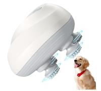 Massageur de chats pour chats intérieurs, masseur de compagnie 3 modes 1200mAh Masse-chat électrique étanche pour les chats et les chiens intérieurs avec 4 têtes de massage rotatif Masseur du cuir