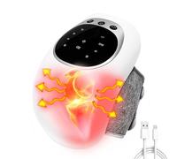 Massageur de Genou Chauffant - Attelle Sans Fil avec Affichage LED à Niveaux Multiples - Massageur Électrique à Vibration Ajustable et Chauffant - Pour Grand-Mère Père Mère Et Seniors Pour Une