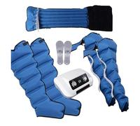 Massageur de Jambes à Compression d'Air 6 Chambres - Drainage Lymphatique et Amélioration de la Circulation - Système de Récupération Corporelle avec Pression Réglable - Appareil de Thérapie