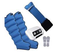 Massageur de Jambes à Compression d'Air 6 Chambres - Drainage Lymphatique et Amélioration de la Circulation - Système de Récupération Corporelle avec Pression Réglable - Appareil de Thérapie