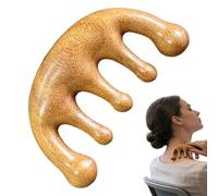 Massageur En Bois Pour Le Cuir Chevelu - Peigne De Soins Portable - Outil De Massage Du Cuir Chevelu À Dents Larges,Pour Les Femmes Et Les Hommes Dans Le Cadre De Leur Routine De Soins Capillaires Et