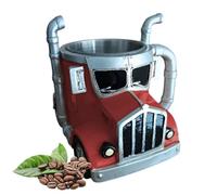 Masse de café - 5.12x4.53x4.72 pouces Creative personnalisées tasse personnalisée pour semi-remorque, bières en forme avec une boisson itinérante, tasses à thé pour brassage, glace, jus, latte, chocol