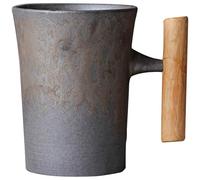 Masse de café Japonaise, Tasse en céramique Japonaise, Tasse en céramique Japonaise Vintage, Tasse de café en céramique résistant à la Chaleur à la Chaleur avec poignée en Bois pour Style de Bureau à