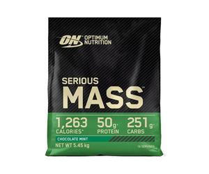 Masse sérieuse 12lbs Menthe au chocolat Optimum Nutrition Gainers - Prise de Masse