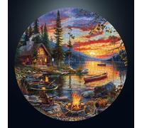 Masseruon Puzzle de 1 000 pièces pour adultes, 67,6 x 67,6 cm, puzzle de lac de canoë pour adultes, puzzle de 1 000 pièces, jeu de puzzles pour adultes, cadeau unique pour homme et femme