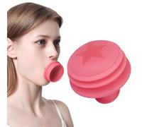 Masseter facial - Réducteur de pli nasolabial en silicone à double menton | Appareil d'exercice de la respiration et de morsure | amincissant le visage portable pour la maison, les voyages, le lieu de