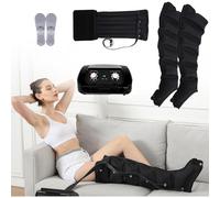 Masseur à Compression d'Air, Botte De Pressothérapie Pour Jambes, Appareil De Drainage Lymphatique, Massage Jambes Circulation Lymphatique, Pression Temporelle Réglable