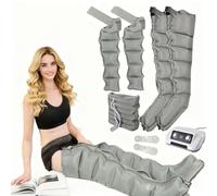 Masseur à Compression d'air pour Jambes/Bras/Taille, Pressothérapie Machine de Drainage Lymphatique De Pression d'air soulager la Douleur, Massage Et Relaxation, 2 legs+2 arm+1 waist