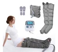 Masseur à Compression d'air pour Jambes/Bras/Taille, Pressothérapie Machine de Drainage Lymphatique De Pression d'air soulager la Douleur, Massage Et Relaxation (Grey, 2jambes+taille)