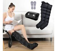 Masseur à compression d'air pour jambes et pieds, design à 6 cavités pour soulager la douleur et améliorer la circulation sanguine, pressothérapie et traitement du drainage lymphatique