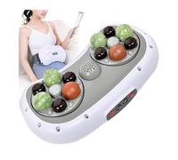 Masseur abdominal automatique, for le dos, instrument de pétrissage du ventre, soulagement de l'inconfort de la taille et des épaules, 12 pierres bianstone for un massage en profondeur