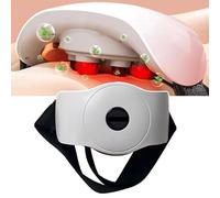 Masseur Abdominal, Ceinture Amincissante Électrique Sans Fil Avec Tête De Massage Allongée, Force De Niveau 3 + 5 Modes, Pétrissage Avant Et Arrière, Minuterie De 10 Minutes,White