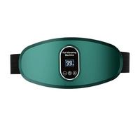 Masseur abdominal, ceinture vibrante verte pour le ventre et le dos, machine amincissante abdominale portable avec 6 modes et écran LCD