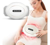 Masseur abdominal électrique - Ceinture de massage fitness pour la digestion et le soulagement des ballonnements - Masseur anti-cellulite à 3 modes avec chaleur,White