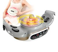 Masseur Abdominal Électrique Sans Fil Avec Fonction Chauffante, 3 Niveaux D'intensité Et Pétrissage Dans Le Sens Inverse Des Aiguilles D'une Montre, Pour Une Digestion Plus Efficace, Soulager