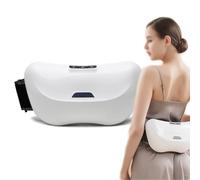 Masseur abdominal, masseur d'estomac électrique - 3 intensités réglables, massage avant/arrière et chaleur à température constante pour un soulagement gastro-intestinal profond,White
