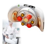 Masseur Abdominal, Tête De Massage De 15 Mm, Compresse Chaude À Température Constante, Intensité Réglable Sur 3 Niveaux, Minuterie De 10 Minutes, Pétrissage Avant Et Arrière,White