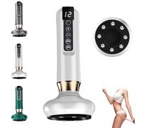 Masseur anti-cellulite, 12 modes d'aspiration pour sculpter le ventre, la taille, les hanches, les bras et les jambes, outil de massage pour un corps tonique. (Blanc)