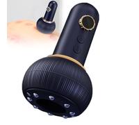Masseur Anti-Cellulite, Appareil éLectrique De Massage Guasha à Ventouses, Pression NéGative à 9 Niveaux + Compresse Chaude à 9 Niveaux, Pour Le Ventre, La Taille, Les Bras Et Les Jambes,Blue