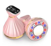Masseur Anti Cellulite Electrique, 6 en 1 Massage Appareil Anti-Cellulite, Machine à Cavitation Ultrasonique avec EMS/R-F Lumière Rouge et Bleue, IPX6 Beauty Machine pour Le Corps et Visage