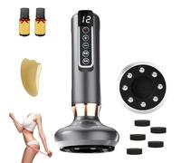 Masseur Anti Cellulite, Ventouse Electrique Anti Cellulité, Masseur De Graisse à 12 Niveaux Avec Planche Gua Sha Appareil De Sculpture Et De Modelage Du Corps (Gris)