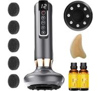 Masseur Anti Cellulite, Ventouse Electrique Anti Cellulite Masseur De Graisse À 12 Niveaux, Ventouses De Massage Contre La Cellulité, Appareil De Sculpture Et De Modelage Appareil (Gris)