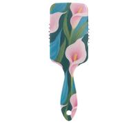 Masseur antistatique rose bleu Calla Lily conçu pour la croissance des cheveux fins avec poignée ergonomique cepillo para pelo rizado
