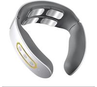 Masseur Cervical,6 Modes 9 Niveaux Massage de cou Electrique Intelligent,Massage à Impulsions sur 4 Têtes et Fonction de Chauffage à Température Constante pour Traitement des Douleurs au Cou