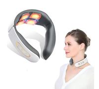 Masseur Cervical,6 Modes 9 Niveaux Massager de cou Electrique Intelligent,Massage à Impulsions sur 4 Têtes et Fonction de Chauffage à Température Constante pour Un massage Précis Au Bureau et à Maison