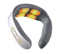 Masseur cervical - Appareil chauffant sans fil rechargeable à 6 modes, 9 vitesses EMS à quatre têtes, protège-bras automatiques, chargement USB | Outil portable de relaxation des tissus profonds sans