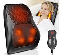 Masseur Cervical avec Coussin Chauffant,Masseur Dos et Cervicales en 3D Appareil de Massage avec 3 Vitesses Réglables,3 Modes pour Soulage Les Tensions Du Cou,Des ÉPaules et Du Dos