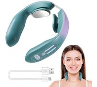 Masseur Cervical Chauffant USB 12w pour Cou et Nuque, Bleu | Abs, Plusieurs Modes et Intensités, Usage Maison ou Voyage, pour Conducteurs et Employés de Bureau