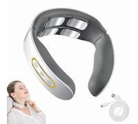 Masseur Cervical Électrique, 6 Modes 9 Intensités avec 4 Têtes de Massage et Chauffage Constant à 42°C, Appareil de Massage pour Nuque Relaxation Quotidienne