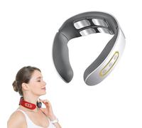 Masseur Cervical Électrique avec Chauffage, 6 Modes et 9 Niveaux, 4 Têtes d’Impulsions, Appareil de Massage du Cou pour Bureau et Maison, Hommes et Femmes