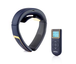 Masseur cervical impulsions électriques chauffant anti-douleur avec 2 électrodes