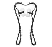 Masseur Cervical Manuel à 4 Boules, Pp Noir, Portable pour Adultes | Design Ergonomique Léger, Usage à Domicile, Soulage Nuque et Cervicales, Format Compact, Prise en Main Simple
