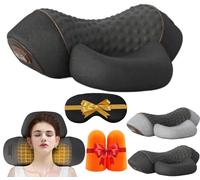 Masseur Cervical, Original Masseur Cervical 3en1 Traction, Chauffage, Massage, Soulager Les Douleurs Des Le Nuque, Épaules (Noir)