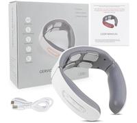 Masseur Cervical, Portable Appareil De Massage Cervical, 6 Modes 9 IntensitéS Chauffage à TempéRature Constante Massage Cou Pour La Maison, Le Bureau, Les Voyages (A)