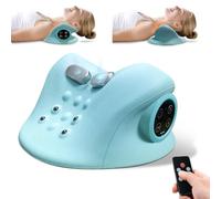 Masseur Cervical Sans Fil avec Télécommande 360° - Appareil de Massage du Cou avec Chauffage, EMS 3 Modes & 9 Intensités, Vibration 3 Vitesses - pour Détendre le Cou et les Épaules