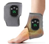 Masseur chauffant pour pieds et chevilles, massage shiatsu sans fil, 4 niveaux de température, 3 modes, sangle réglable avec écran LCD, pour la relaxation et le soin des pieds