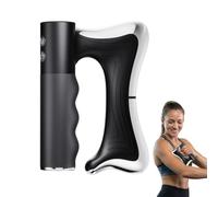 Masseur corporel chauffant avec EMS, appareil de massage rechargeable sans fil avec 3 niveaux d'intensité, outil de massage portatif for le cou, les épaules, le dos, les bras(Black)