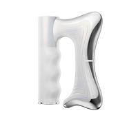 Masseur corporel chauffant avec EMS, appareil de massage rechargeable sans fil avec 3 niveaux d'intensité, outil de massage portatif for le cou, les épaules, le dos, les bras(White)